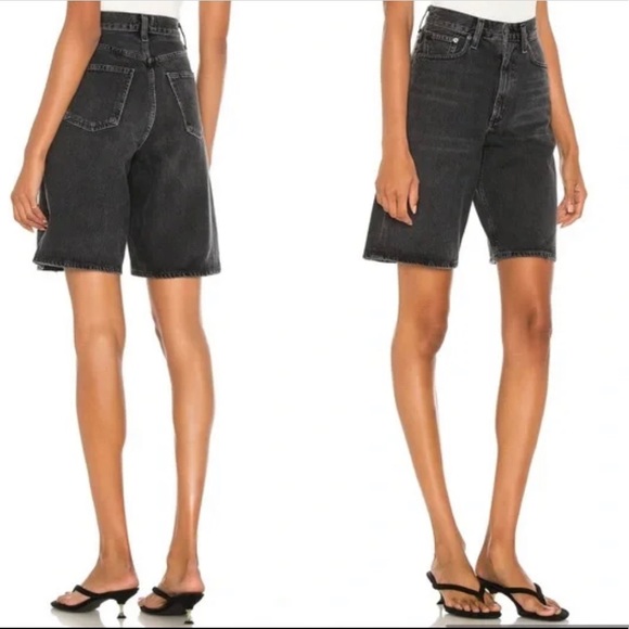 Agolde Lennox High Rise Denim Culottes 